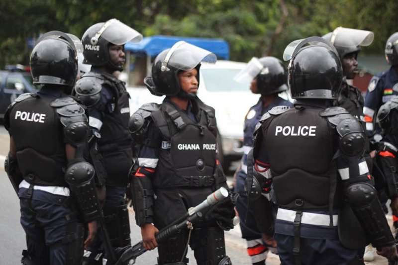 Officers with the Ghana Police Service