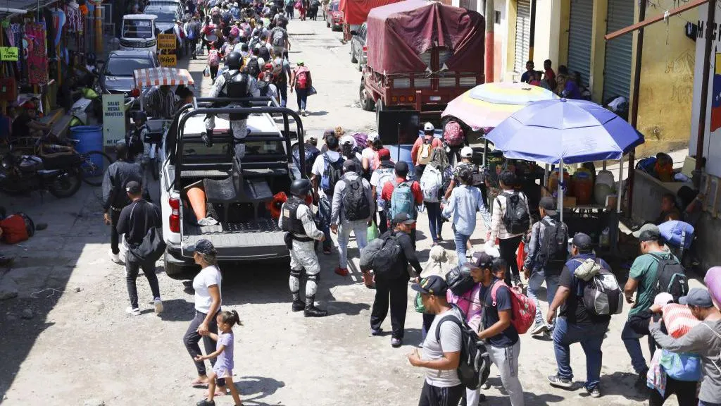 Thousands of migrants enter Mexico every year hoping to reach the US. Credit - Getty Images